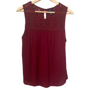 GAP Women's Red Relaxed Fit Shirt Size S